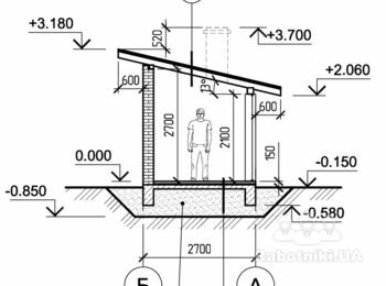Будівництво односкатного даху 30кв.м з покриттям бітумною черепицею