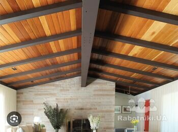 Деревяний потолок 30м2