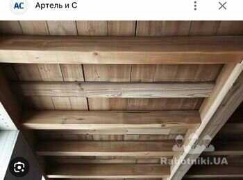 Деревяний потолок 30м2