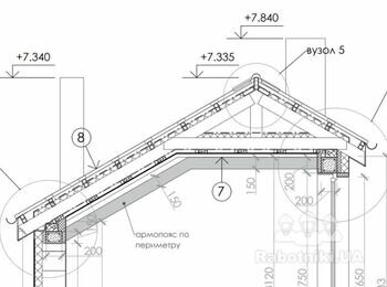 Монтаж покрівлі мет.профіль з утепленням 54м2
