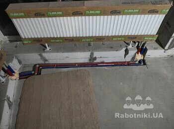 Заливка штроб в підлозі