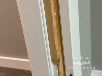 Смена наличника и установка двери