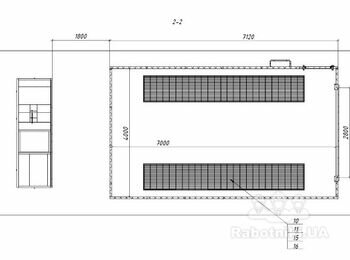 Влаштування приямків у бетонній підлозі глибиною 800 мм