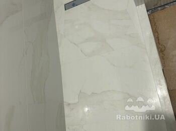 Установка душевой кабины без поддона