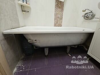 Установка ванны в чистовом санузле