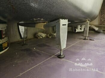 Установка ванны в чистовом санузле