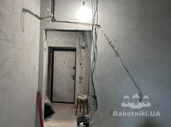 Підготовка та покраска стін в 1к. квартирі+плитка у ванній кімнаті