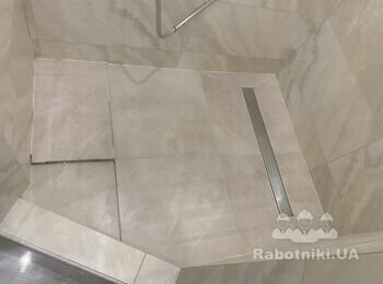 Перекласти плитку в душовій 2м2 , можлива подвійна оплата