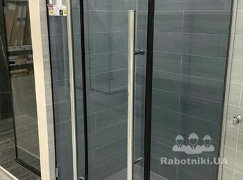 Установка душової кабіни без піддона