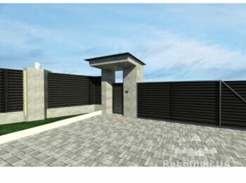 Встановити фасадну частину паркану