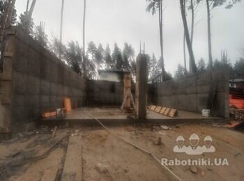 Бетонування плити перекриття 70м2 200мм