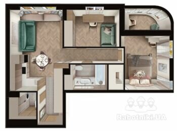 Ремонт в нових двох 2к квартир, є детальний план-дизайн