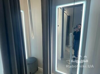 Повторний монтаж 7 ЛЕД світильників, шпаклювання та фарбуванн кута