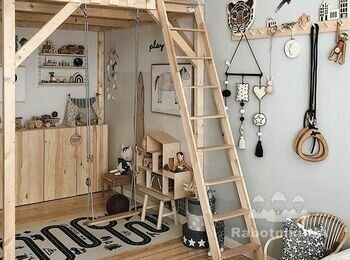 Ліжко-чердак, вбудовані шафи