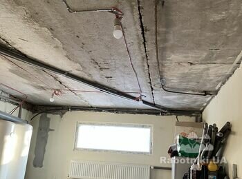 Підшивка стелі пластиковою вагонкою. 30м2