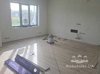 Стіни 200м2+стеля 100м2 шпаклівка фінішна під шпалери