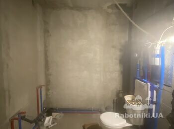 Доробити ванну кімнату та гардеробну після встановлення сантехніки