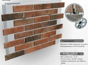 Монтаж термопанелей із клінкерною плиткою