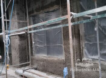 Оздоблення фасаду (штукатурка, короїд, фарбування)