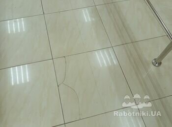 Заміна плитки в магазині, формат 60х60, площа 400м2