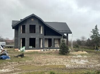 Машинна штукатурка стін 600 м2. Котедж. Буча