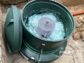 Монтаж пластикового Біосептику , з насосної станції, та дренажів