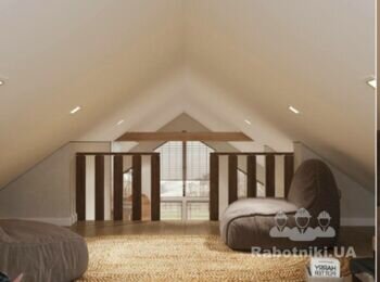 Столяр зробити відкатну драбину та паркан для антресольного поверху