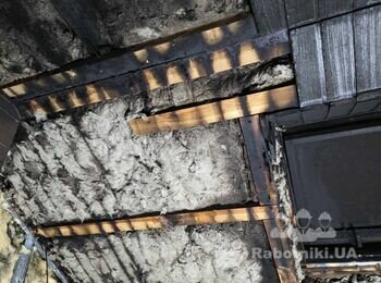 Шліфування балок від сажі машинкою
