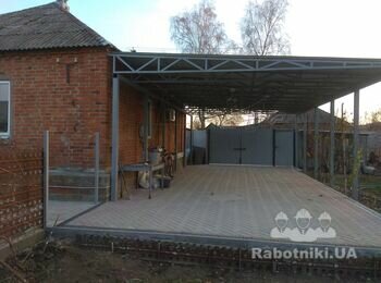 Полная замена кровли (110-120 кв.м), монтаж ливневки