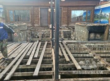 Ремонт тераси, зварювальні роботи, ремонт димаря, облицовка чану