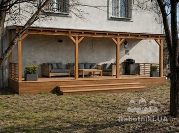 Прибудувати деревяну терасу з накриттям