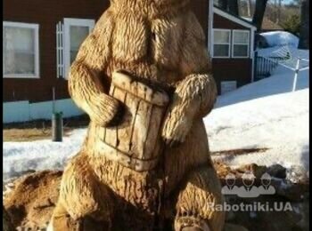Різьба по дереву бензопилою, скульптура з дерева
