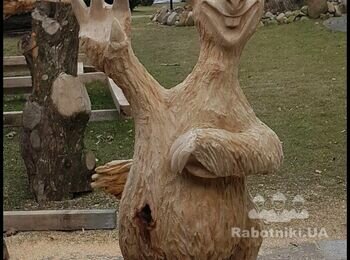 Різьба по дереву бензопилою, скульптура з дерева