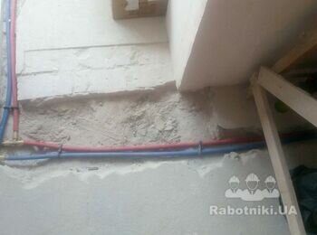 Перенесення радіатора, в тому числі труб у підлозі.