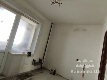 Выравнивание стены,поклейка обоев.