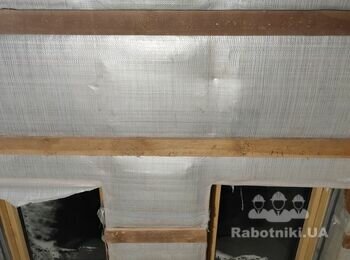 Монтаж пароизоляции (мансарда + окна)