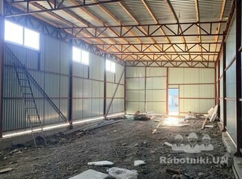 Ремонт виробничого приміщення під ключ утеплення каркасу 400м2