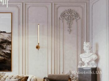 Монтаж карнизів та молдингів з гіпсу