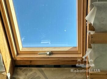 Зробити укоси для мансардного вікна