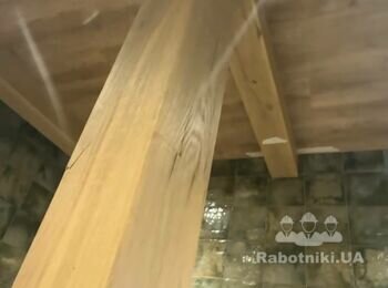 Монтаж декоративних балок МДФ, Фанера по будинку 250 м2 та п.м.