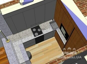 Кухня (стільниця і стінові панелі готові)