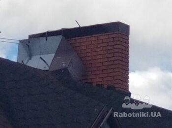 Установка колпак на дымоход