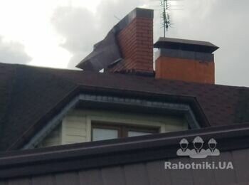 Установка колпак на дымоход