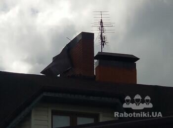 Установка колпак на дымоход