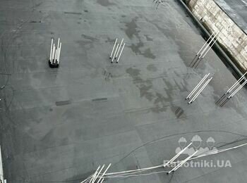 Монтаж ПВХ мембрани по існуючому руберойду (покрівля 1000 м