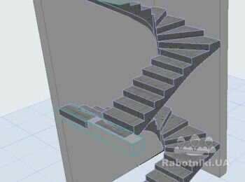 Монолітні забіжні сходи