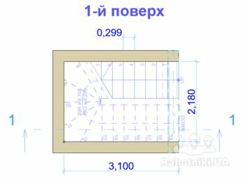 Монолітні забіжні сходи