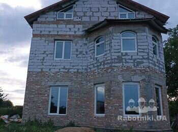 Утеплення фасаду -300м2 /пінопласт 100мм ,баранець/