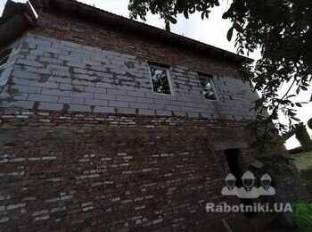 Утеплення фасаду -300м2 /пінопласт 100мм ,баранець/