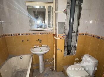 Ремонт приміщення: демонтаж стін та плитки, монтаж г.к., фарбування